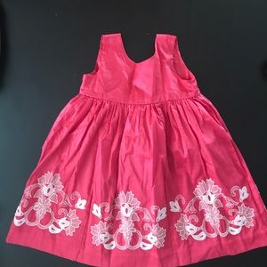 Girls coral summer dress