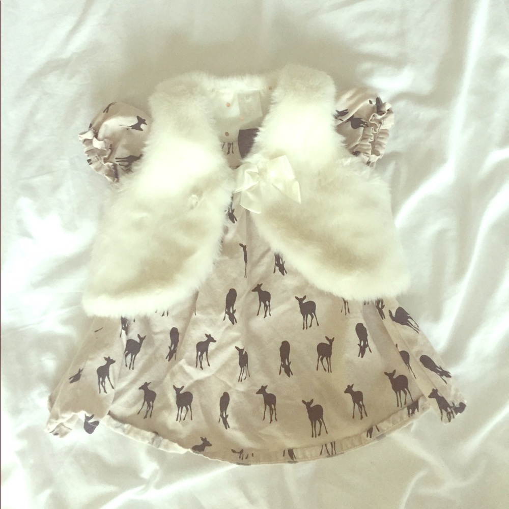 H&m dress and vest 2-4 months