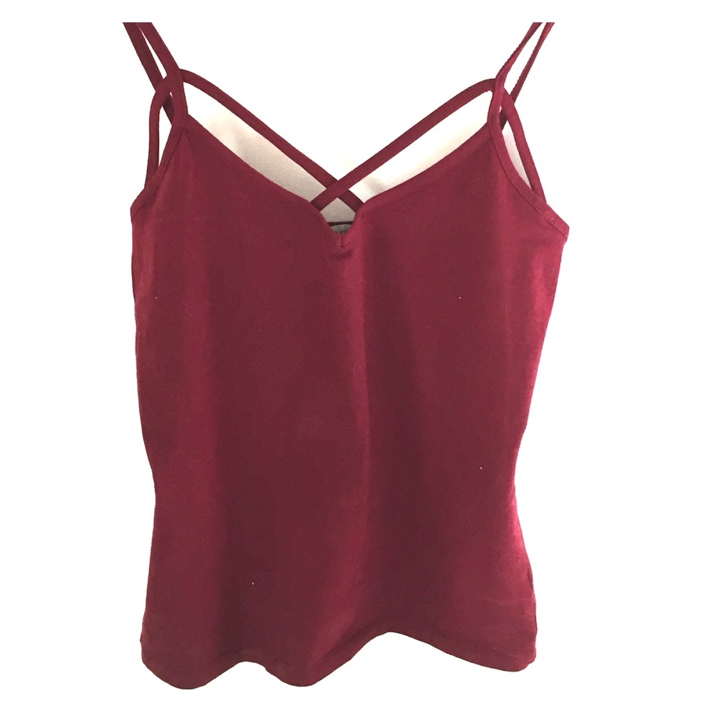 Deep Red CHARLOTTE RUSSE crossover camisole
