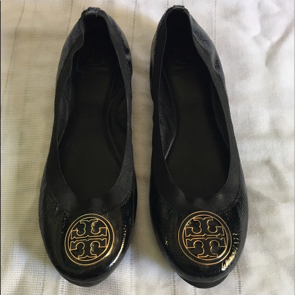 Tory Burch Black Caroline Flats