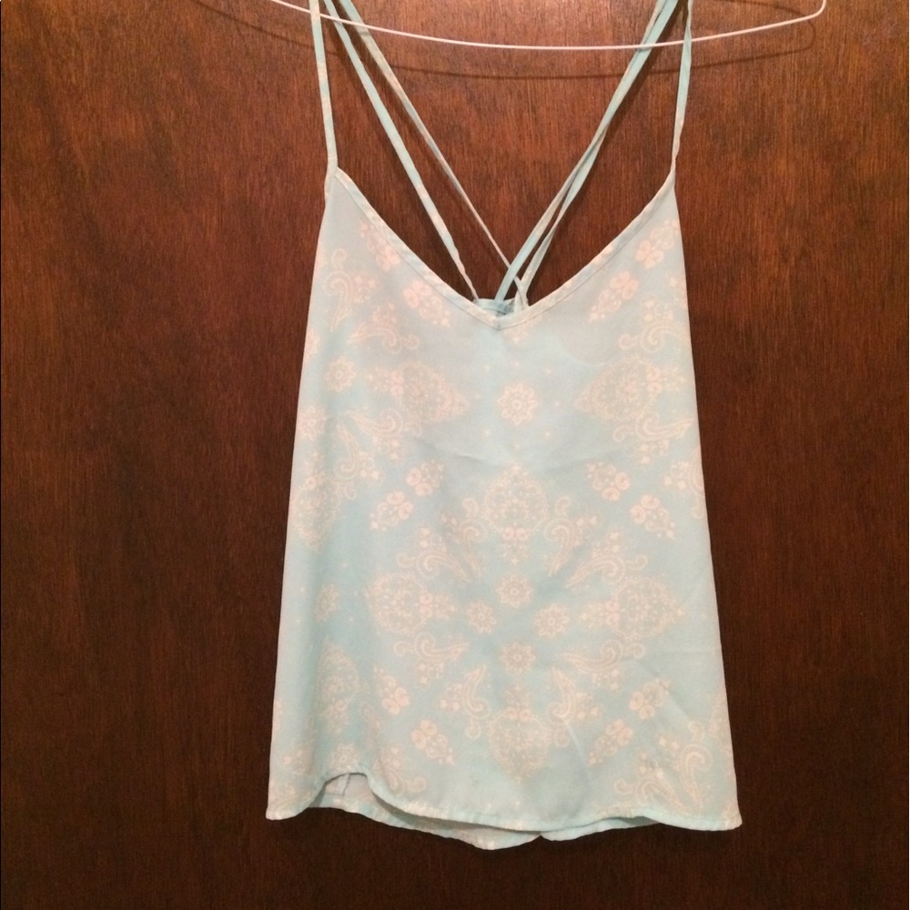 Chiffon cris-cross tank top