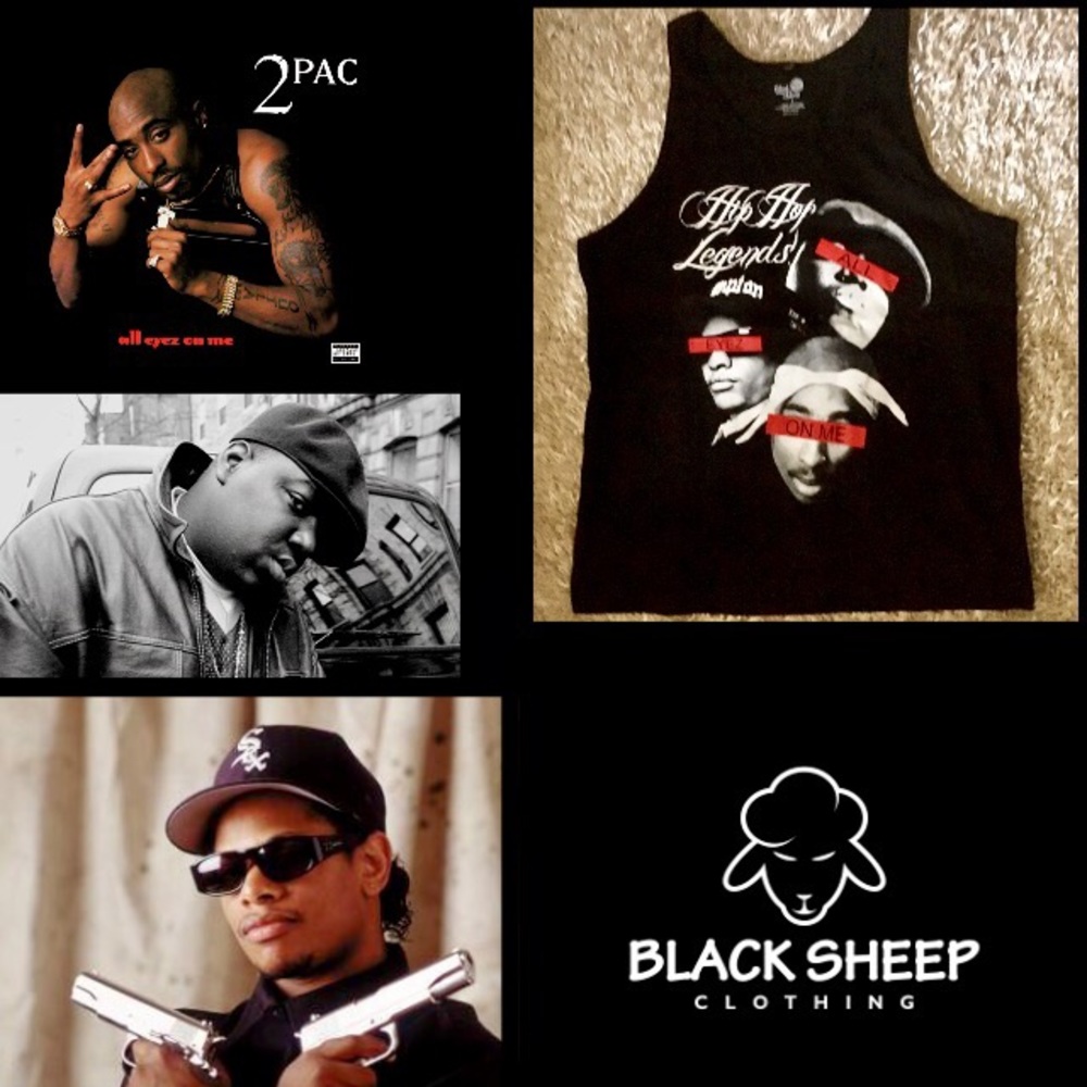 2PACโขEazy EโขBiggieโขLegends ofHip Hop Rap Tank - Picture 3 of 8