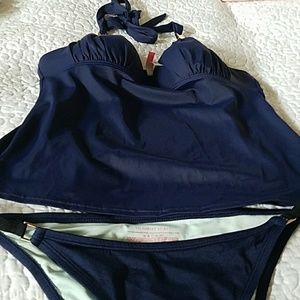 Victoria's Secret navy blue tankini