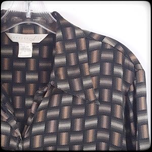 Express 100% silk long sleeve button up
