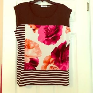 Calvin Klein Mixed Print Top