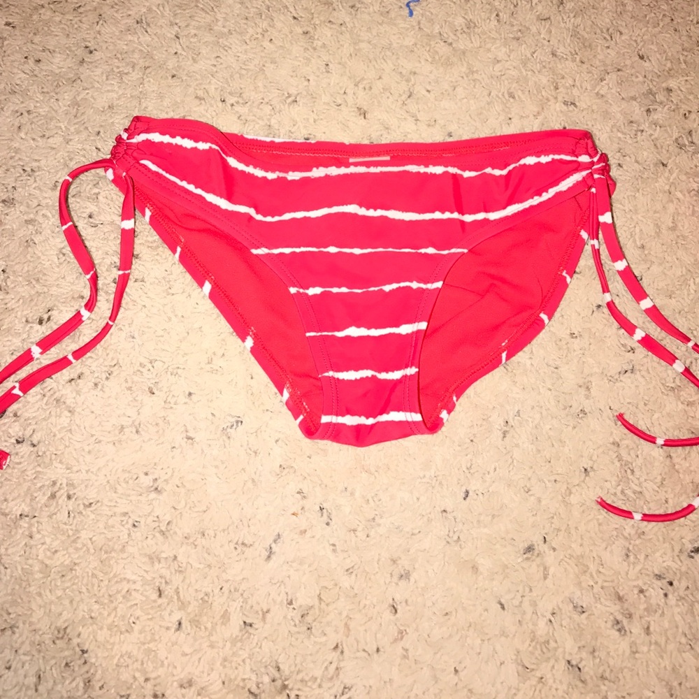 Red and white bikini bottoms