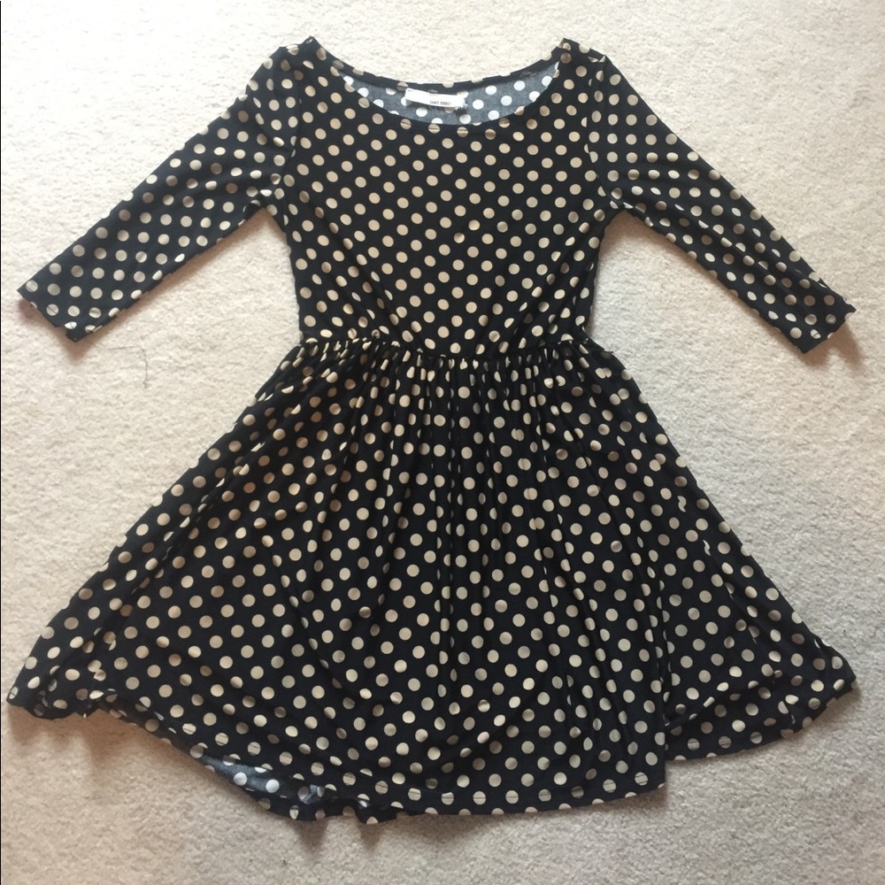 Vintage Polka Dot Scoop-Neck Dress