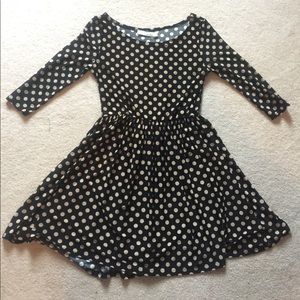 Vintage Polka Dot Scoop-Neck Dress