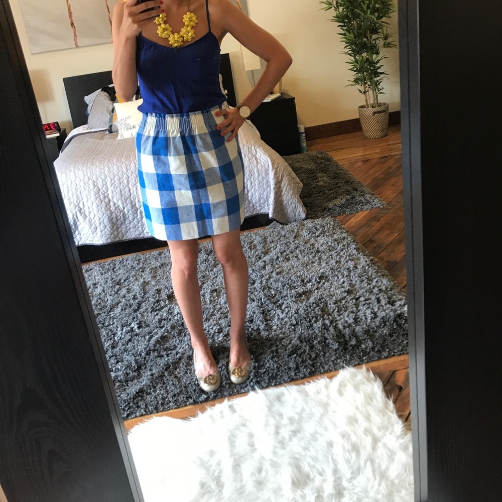 Jcrew plaid skirt