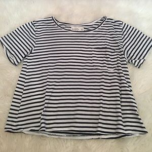 ABERCROMBIE STRIPED TSHIRT/CROP TOP