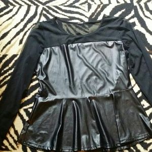 Final Price!!Peplum Sheer Top