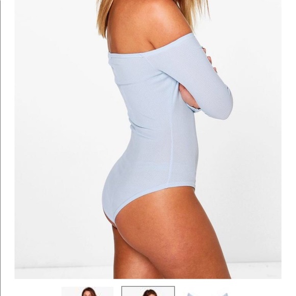 OFF THE SHOULDER long sleeves BODYSUIT - Picture 2 of 5