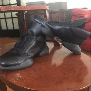 Black leather Rick Owens adidas