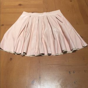 Very cute New pale pink leather like skirt size M