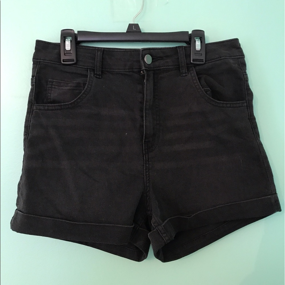 Black High Waisted Shorts