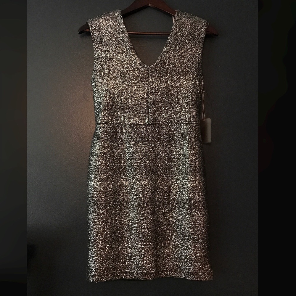 METALLIC MINI DRESS