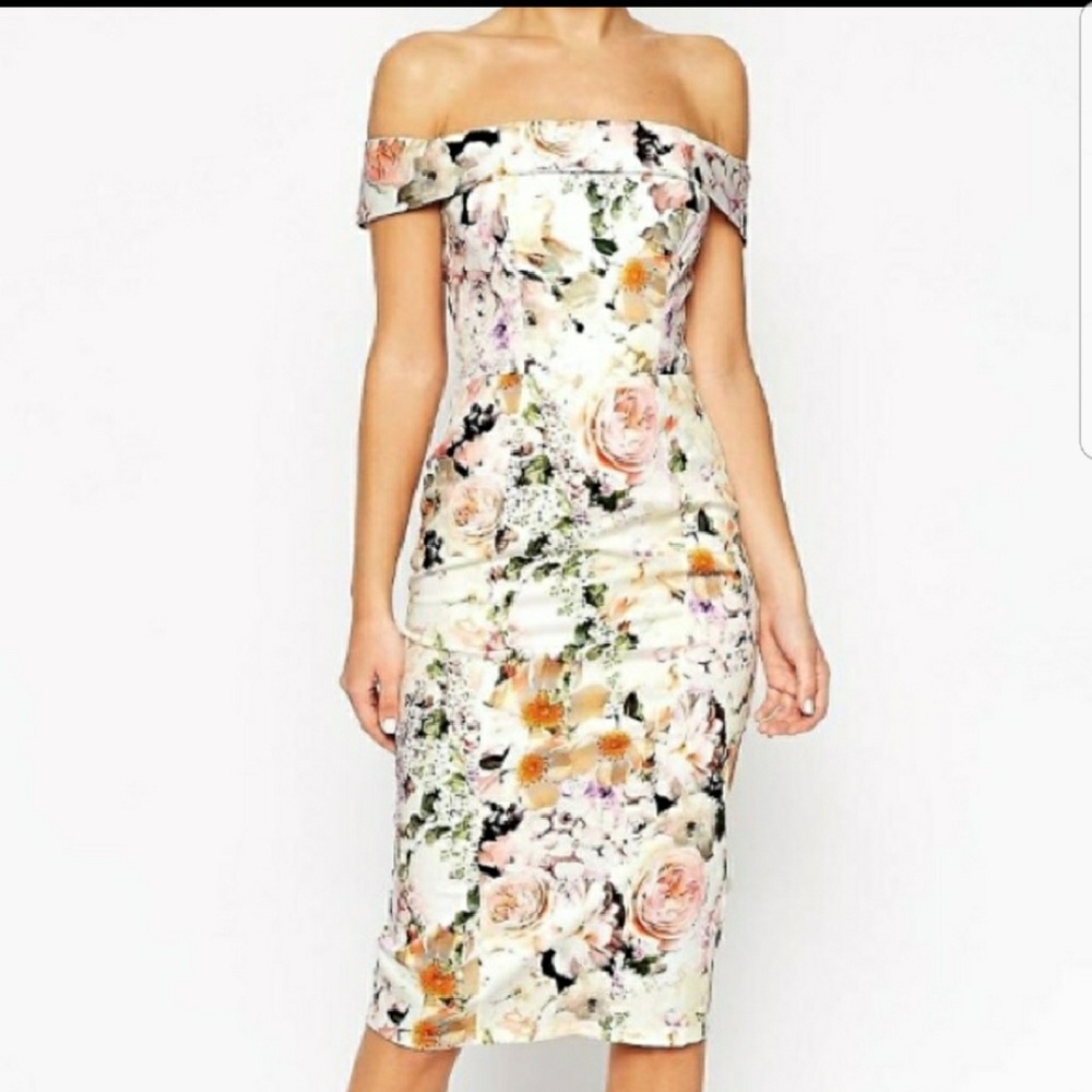 Floral  off the shoulder dress