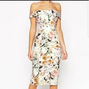 Floral  off the shoulder dress