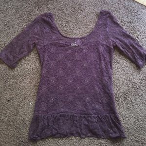 Light purple lace blouse