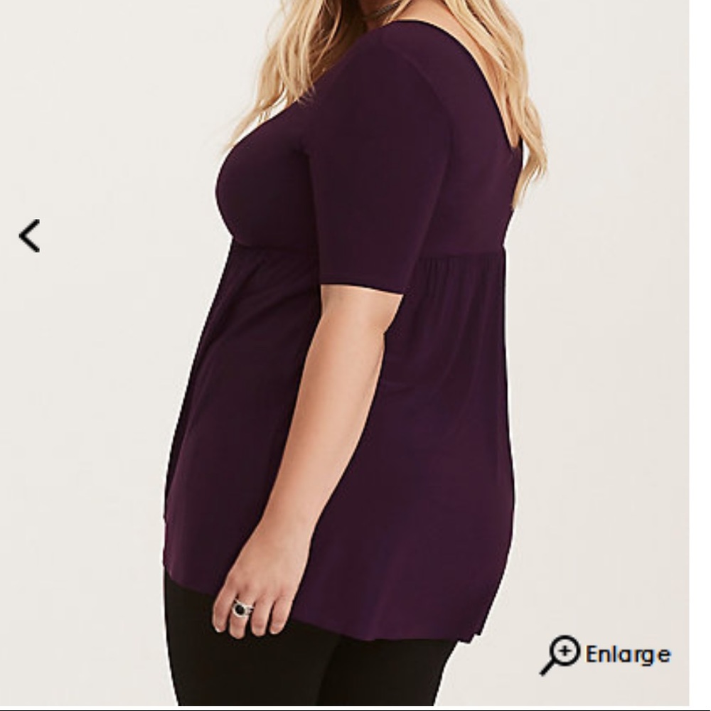 Torrid New with tags purple babydoll top - Picture 3 of 5