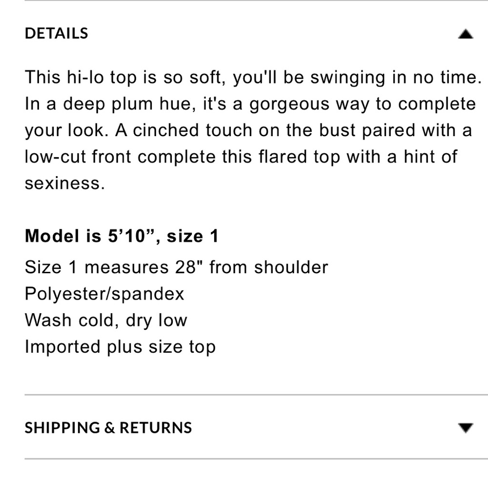 Torrid New with tags purple babydoll top - Picture 4 of 5