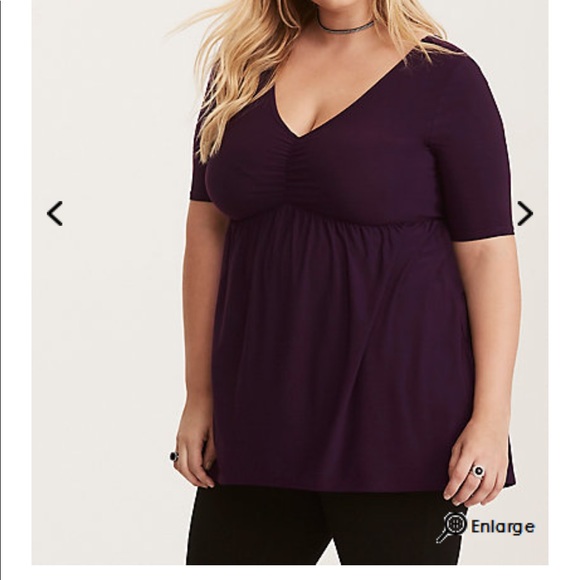 Torrid New with tags purple babydoll top - Picture 2 of 5