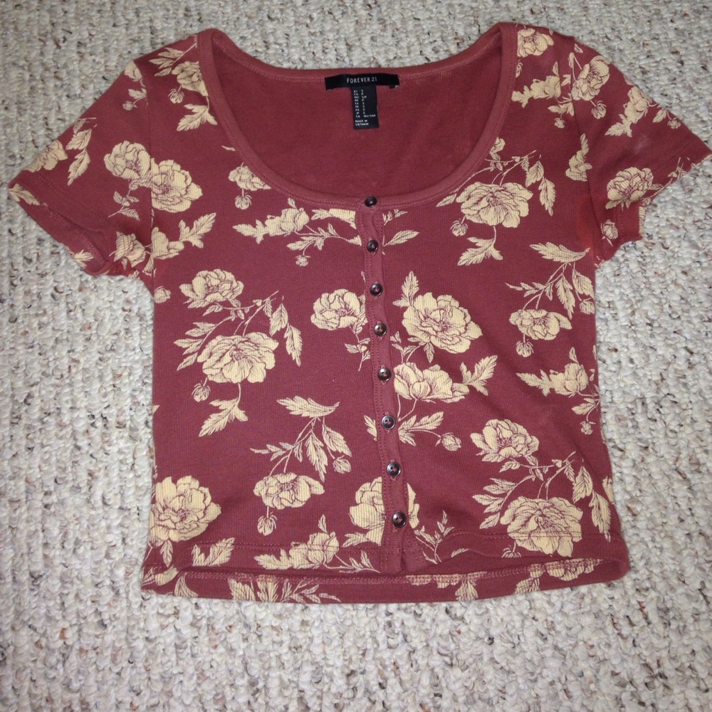 Floral Print Crop Top