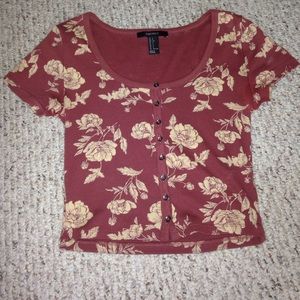 Floral Print Crop Top