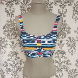 Tribal print crop top