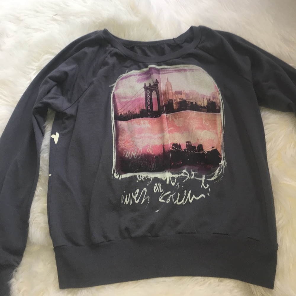 City printed long sleeve shirt