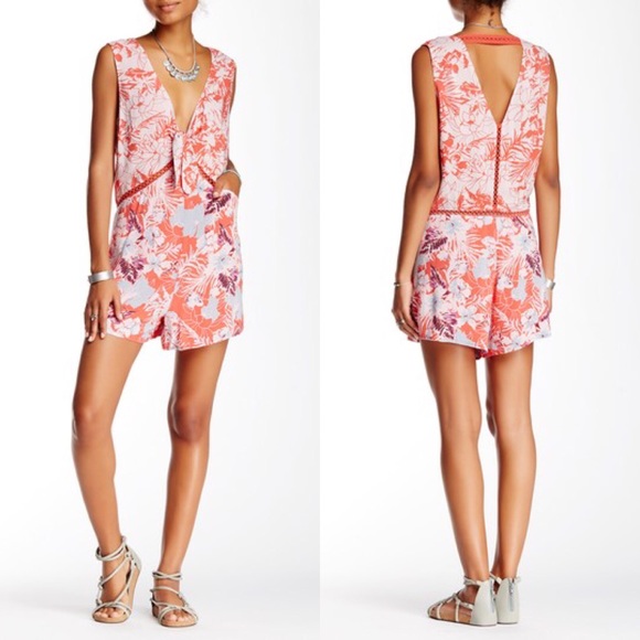 NWT Free People Santiago Printed Romper - Picture 1 of 5