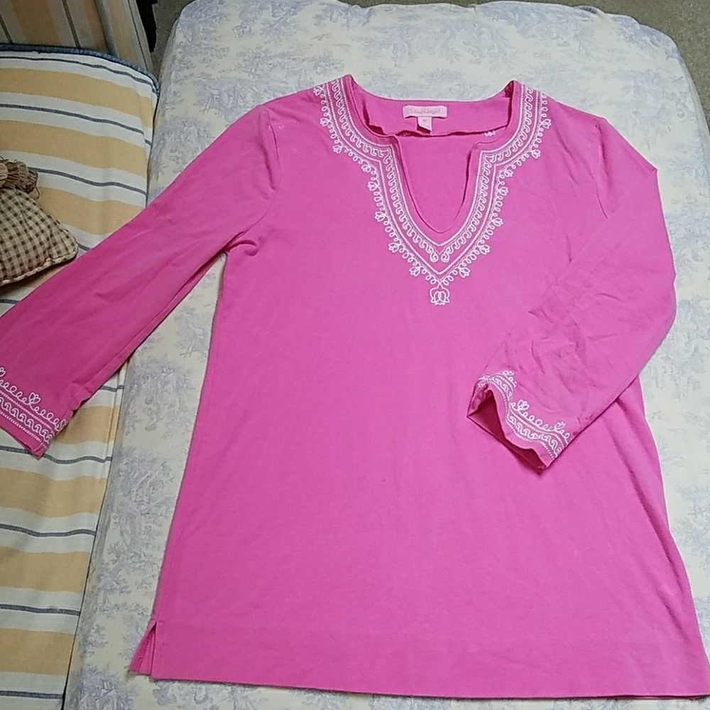 Lilly pulitzer pink beachy tunic