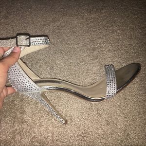 Studded silver Steve Madden heels