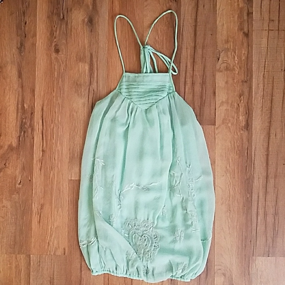 Tie in back chiffon top