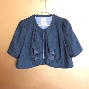 Wool cropped coat