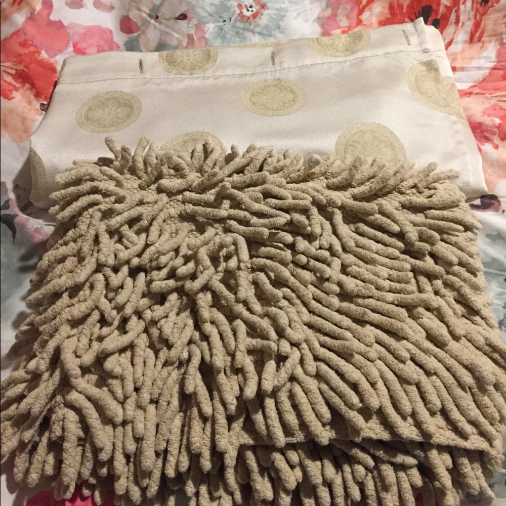 Shower curtain with matching rug