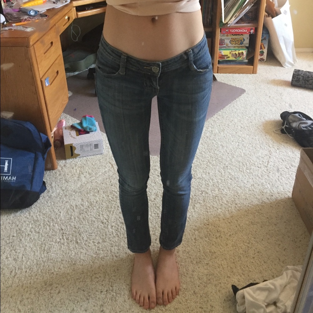 Denim blue skinny jeans