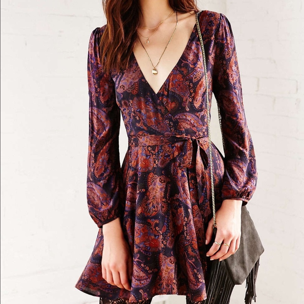 Urban Outfitters paisley print wrap dress