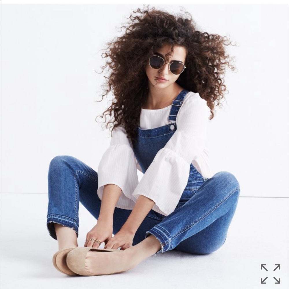 Madewell Skinny Overalls: Drop-hem denim