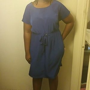 Blue AB Woman dress with belt