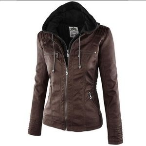 Coffee Brown Leather Jacket