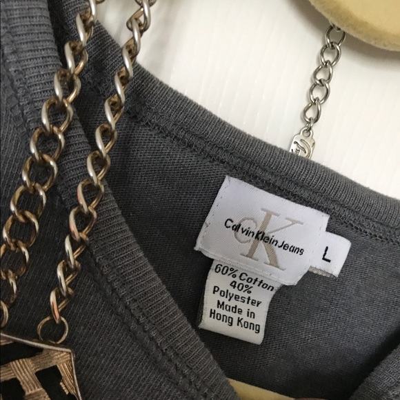 Calvin Klein gray top - Picture 2 of 2