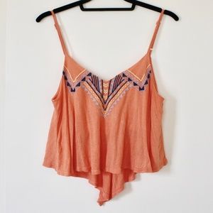 Embroidered Crop Top