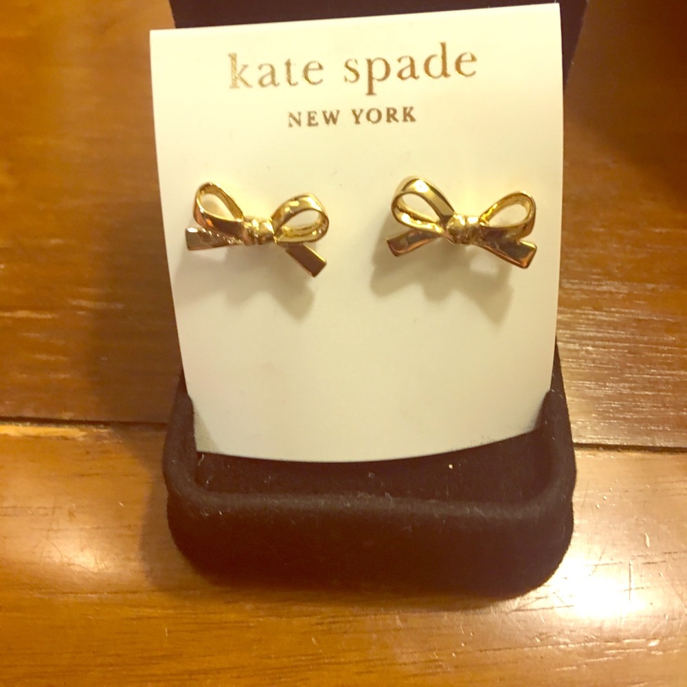 Kate spade skinny mini bow stud earrings