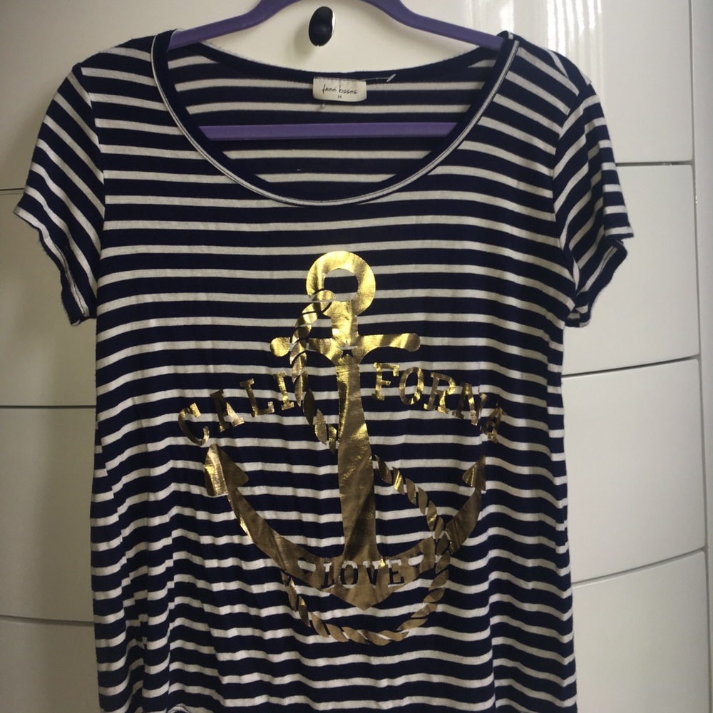 "CALIFORNIA LOVE" striped top