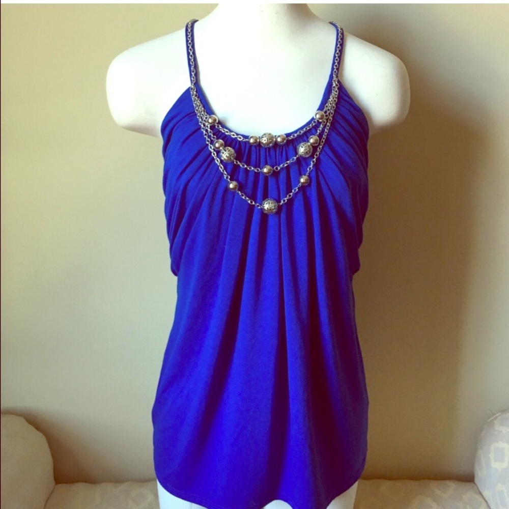 WHBM stunning blue top