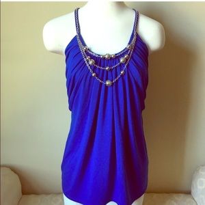 WHBM stunning blue top