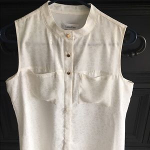 Calvin Klein sleeveless tunic blouse