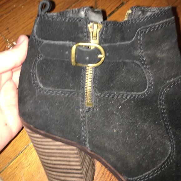 Lucky brand, suede black booties! Like new! - Picture 3 of 5