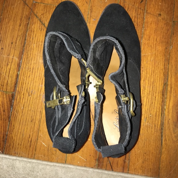 Lucky brand, suede black booties! Like new! - Picture 5 of 5
